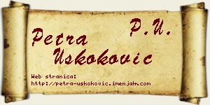 Petra Uskoković vizit kartica